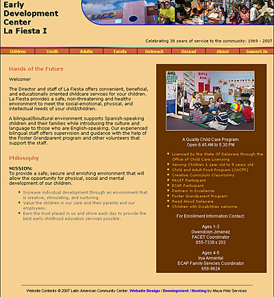 Latin American Community Center Wilmington Delaware Web Design Review