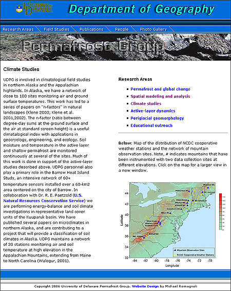 Permafrost Group Department of Geography Website Design Review